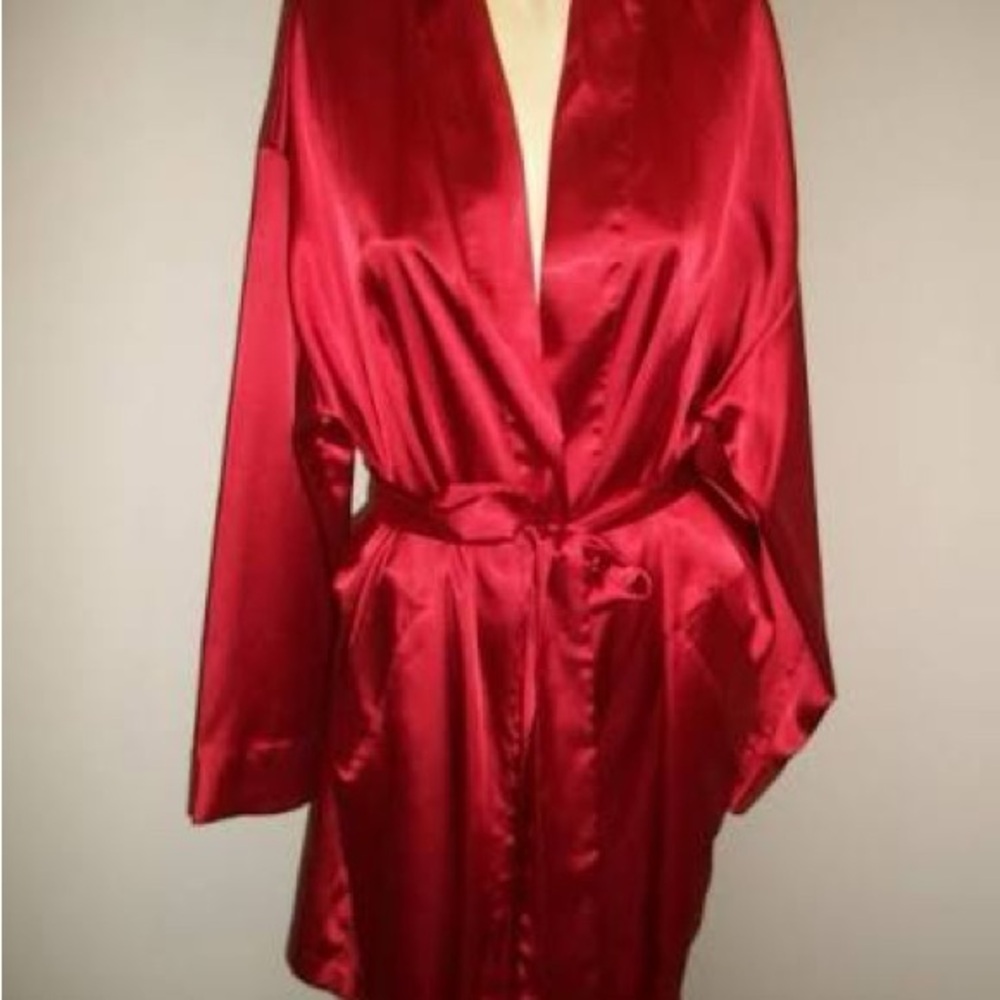 Victoria's Secret Luxurious Red Satin Robe